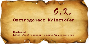 Osztrogonacz Krisztofer névjegykártya
